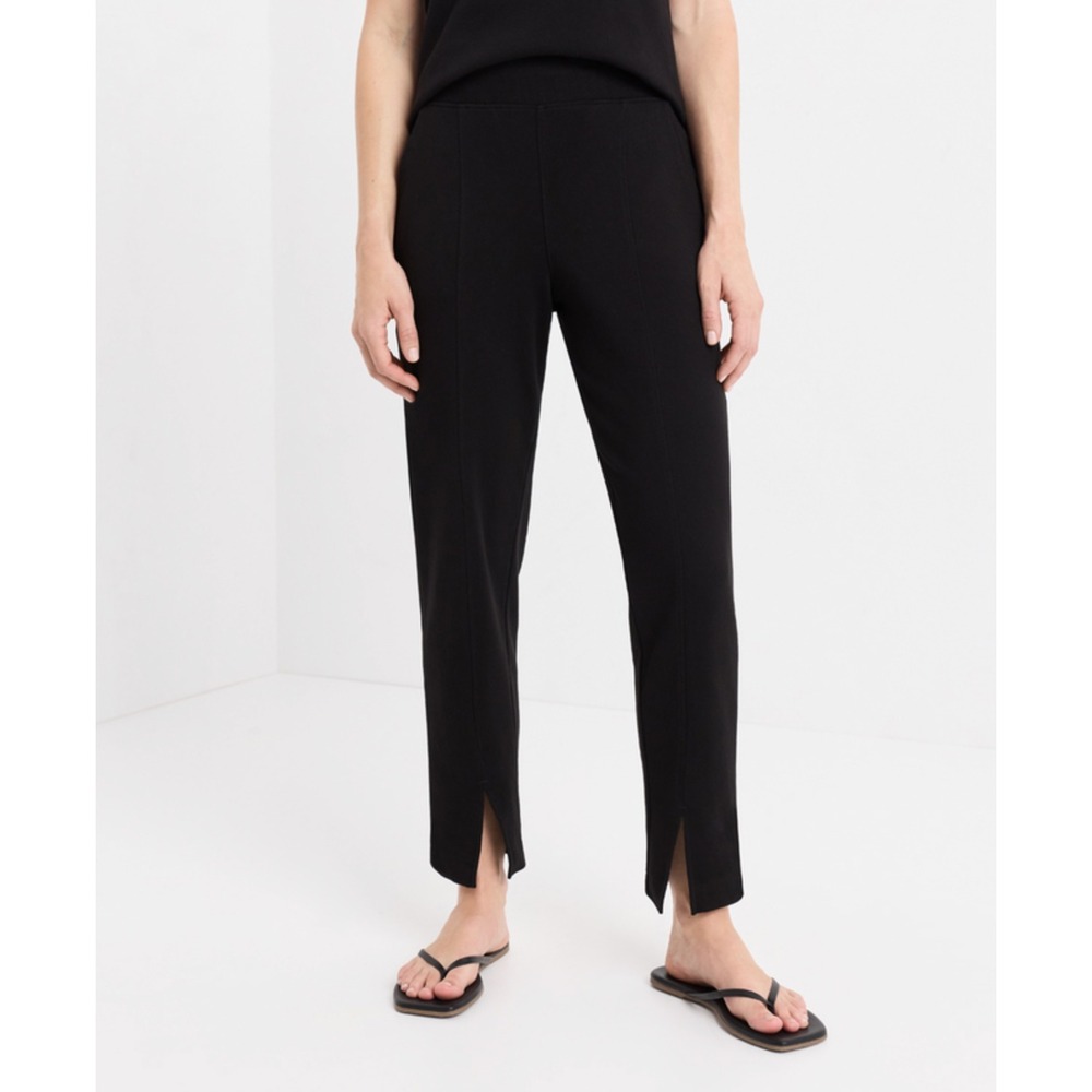 Pact Airplane Tapered Leg Pant Womens Large Black Organic Cotton High Rise